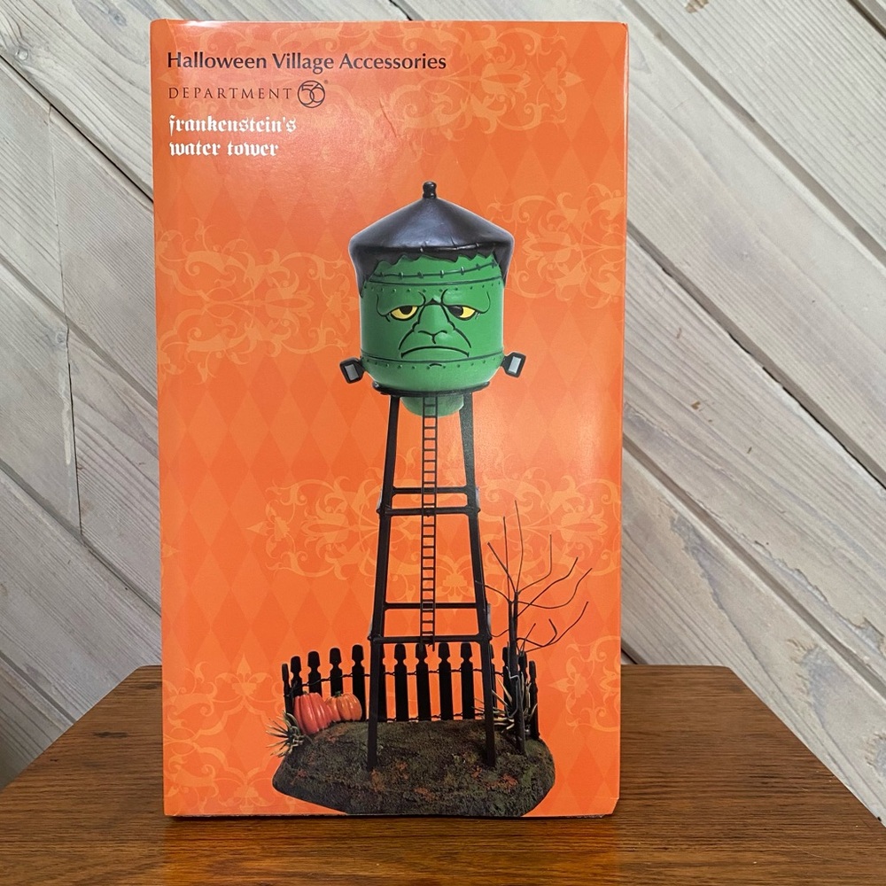 Department 56 Green and Black Frankenstein Water Tower